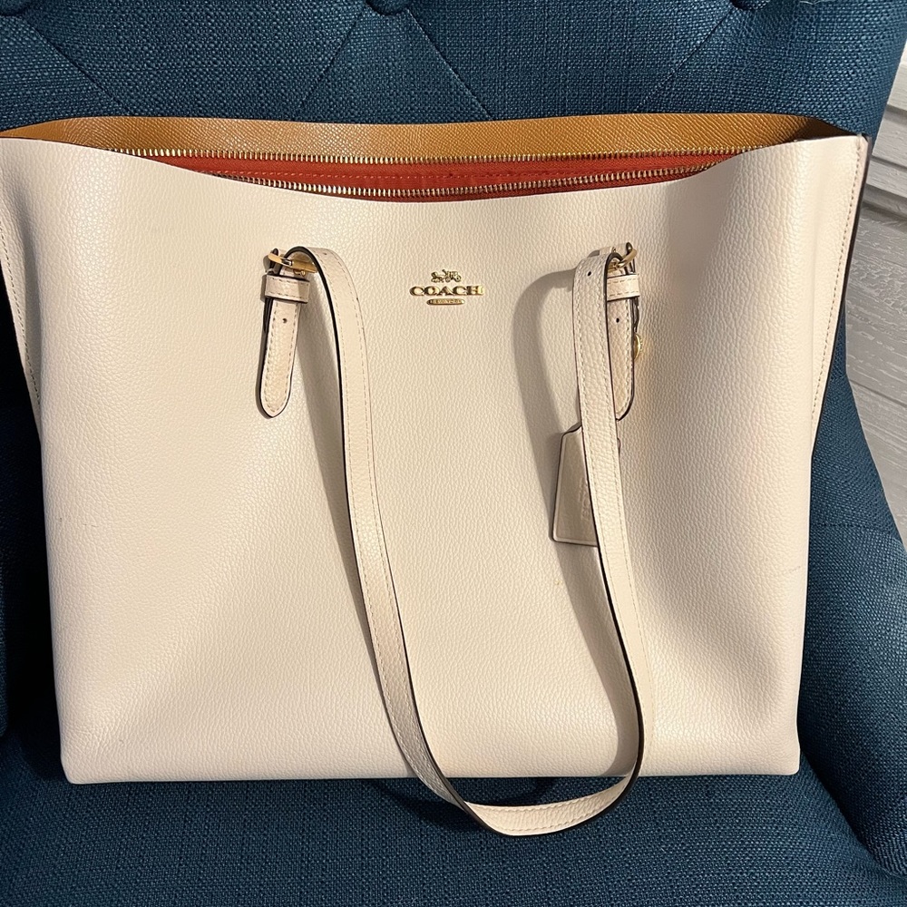 Cream Coach Bag - like new